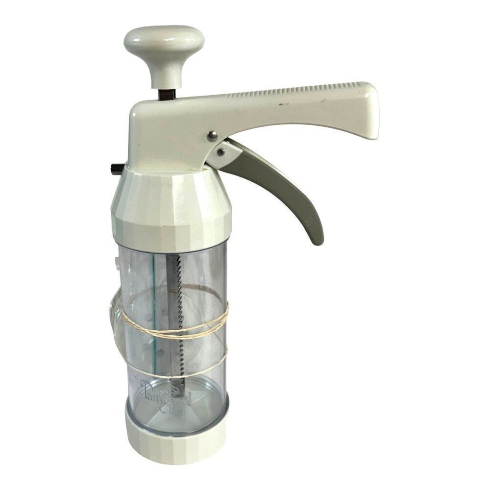 The Pampered Chef Cookie Press With Discs Accessories Set 1525 White